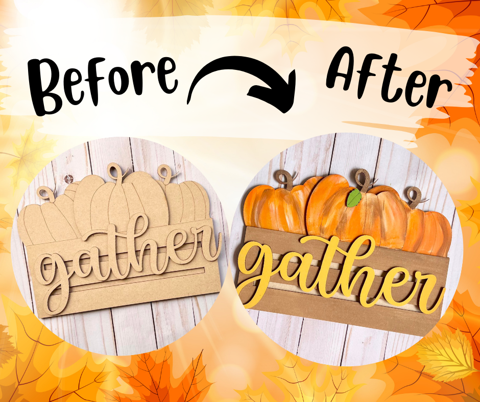Gather Pumpkins before and after sample.