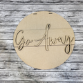 Go Away blank sign for DIY crafters.