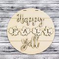 Happy Fall Yall DIY door sign for crafters.