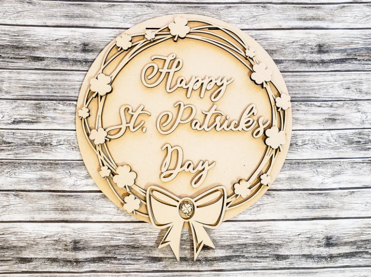 Unfinished DIY sign for crafters that you will receive.