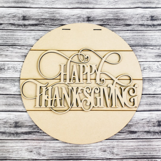 Happy Thanksgiving blank sign for DIY crafters.