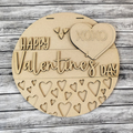 Happy Valentine's Day blank sign for DIY crafters.