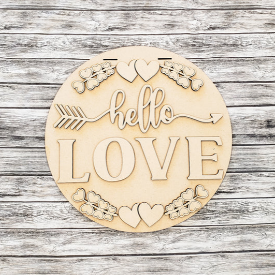 Unfinished DIY sign for crafters that you will receive.