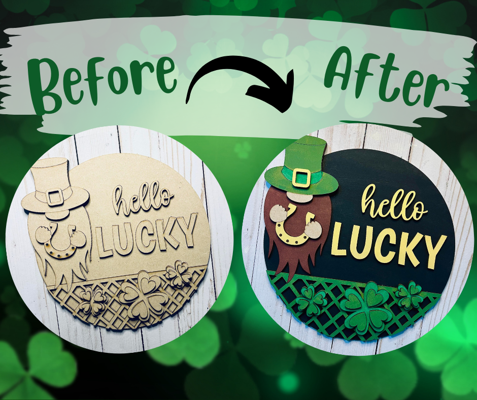 Unfinished DIY sign for crafters that you will receive.