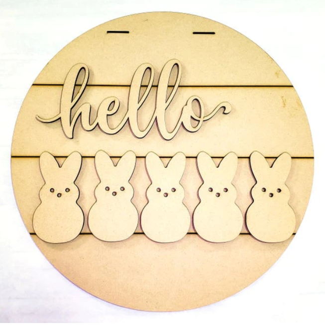 Unfinished DIY sign for crafters that you will receive.