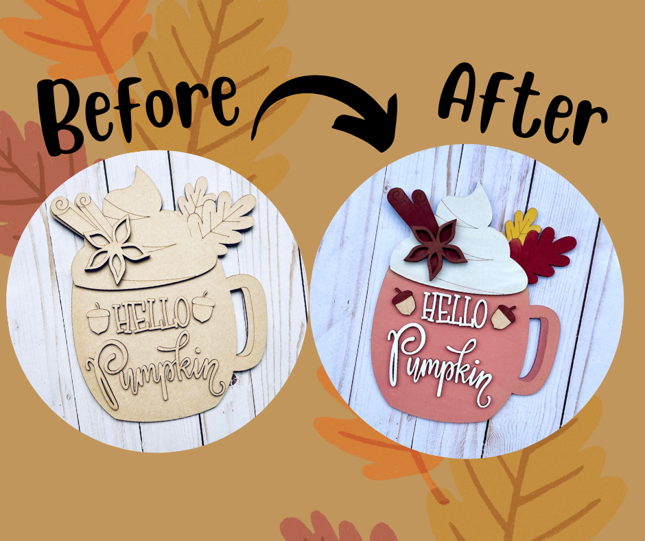 Before and after sample of the sign.