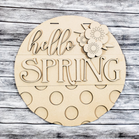 Unfinished DIY sign for crafters that you will receive.