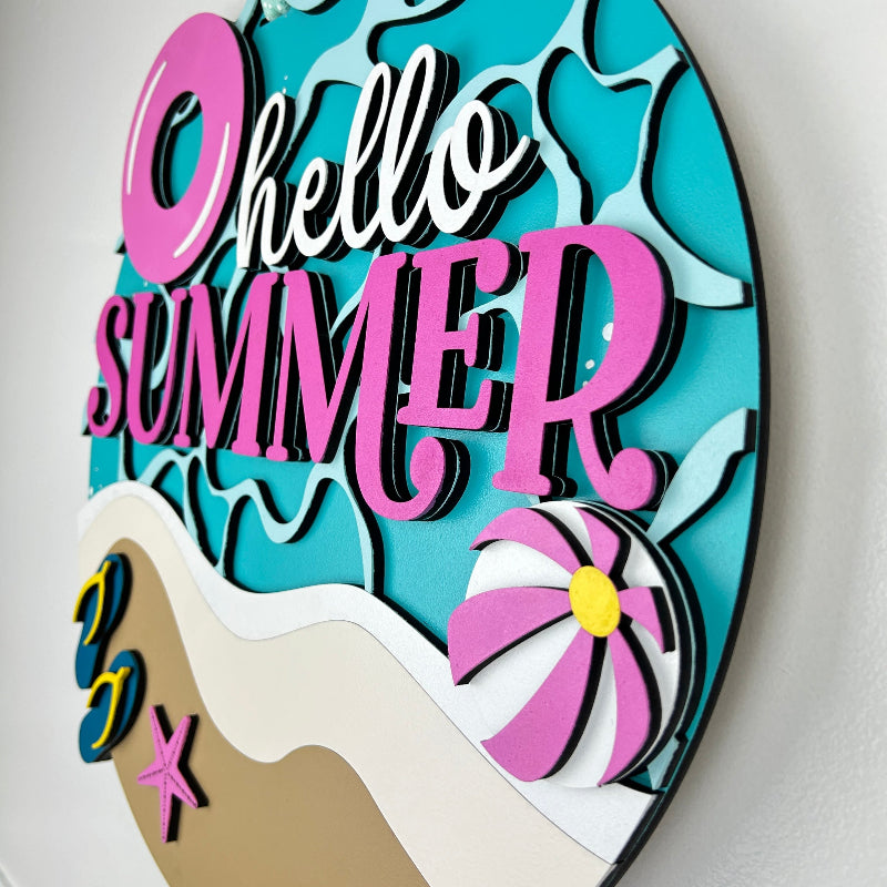 Showing the 3d layers of the finished sign.