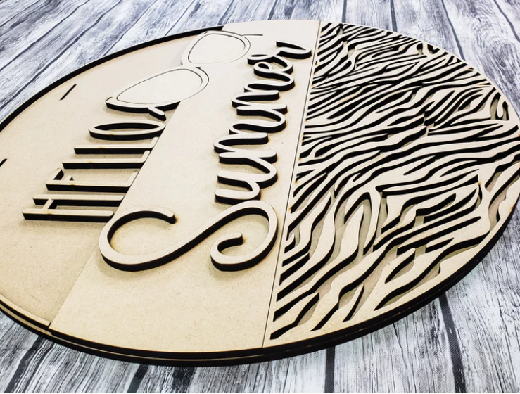 Unfinished DIY sign for crafters that you will receive.