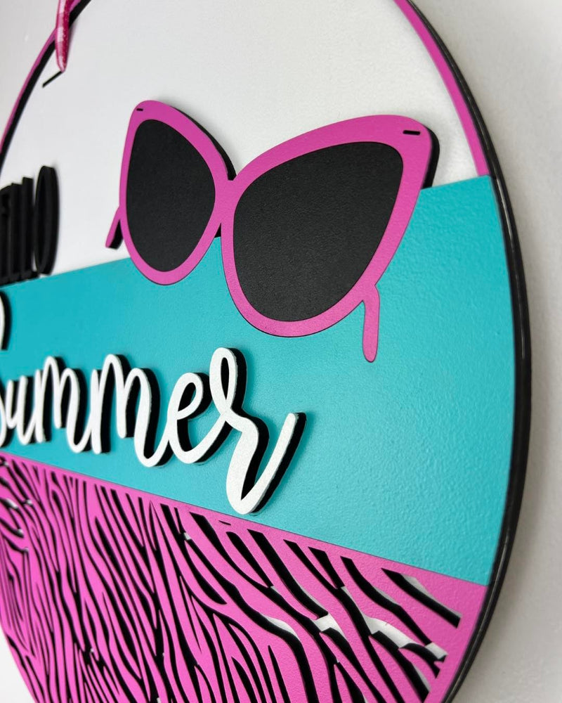 Showing the 3d layers of the finished sign.