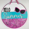 Hello Summer  door signSunglasses.