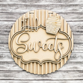 Unfinished DIY sign for crafters that you will receive.