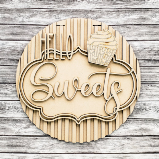 Unfinished DIY sign for crafters that you will receive.