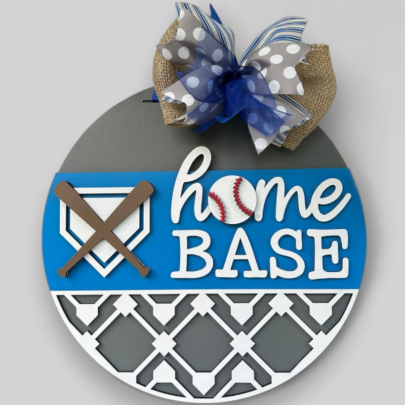 Home Base finished door sign.