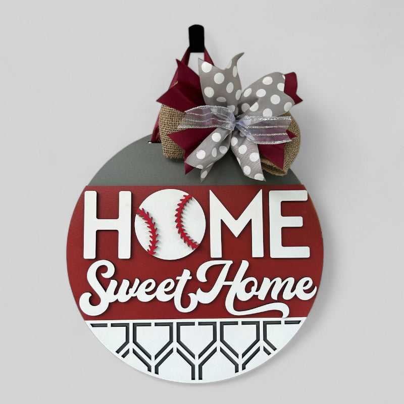 Home Sweet Home finished door sign.