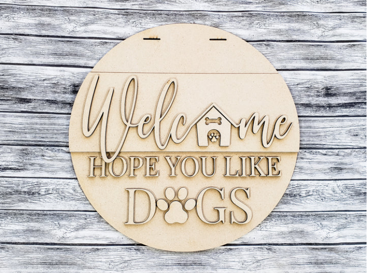 Unfinished DIY sign for crafters that you will receive.