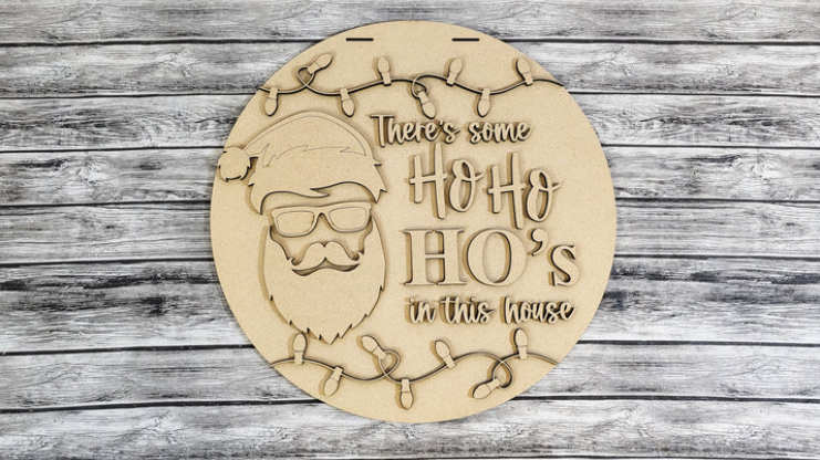 Unfinished DIY sign for crafters that you will receive.