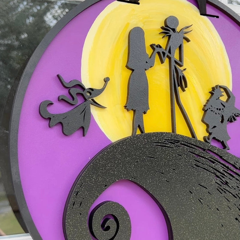 Showing the 3d layers of the finished sign.