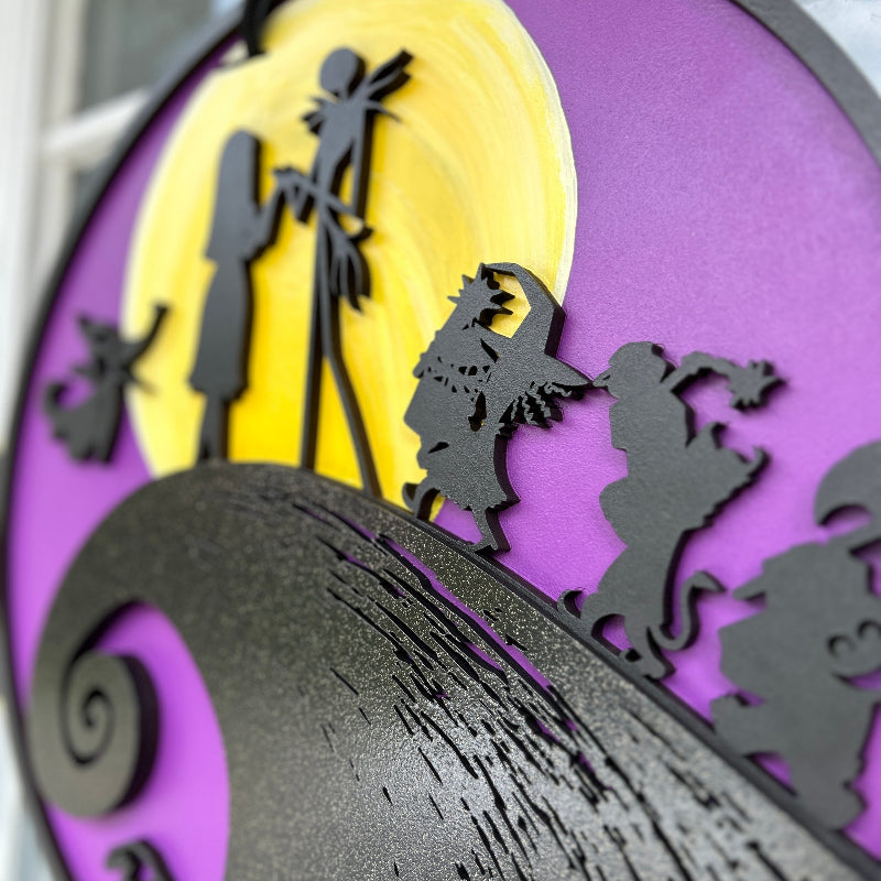 Showing the 3d layers of the finished sign.