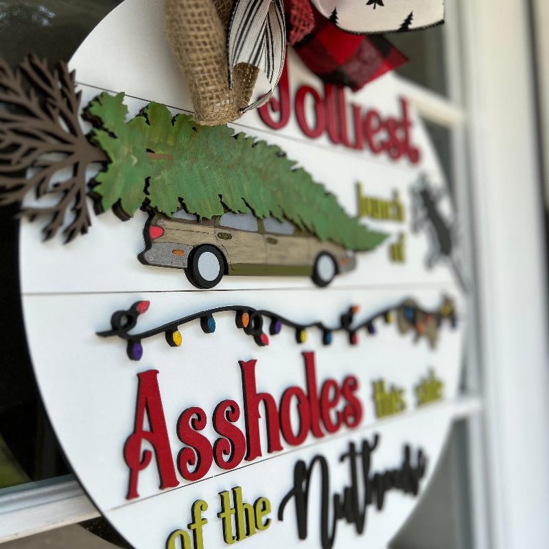 Showing the 3d layers of the finished sign.