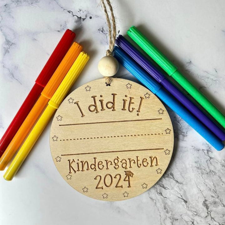 Kindergarten ornament for your little one to write their name on.