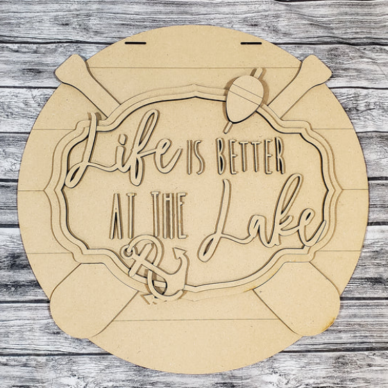 Unfinished DIY sign for crafters that you will receive.