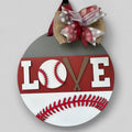 Love Baseball finished door sign.