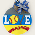 Love Softball finished door sign.