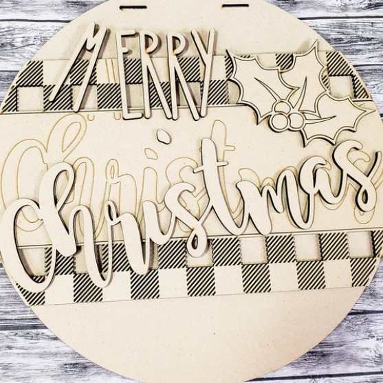 Unfinished DIY sign for crafters that you will receive.