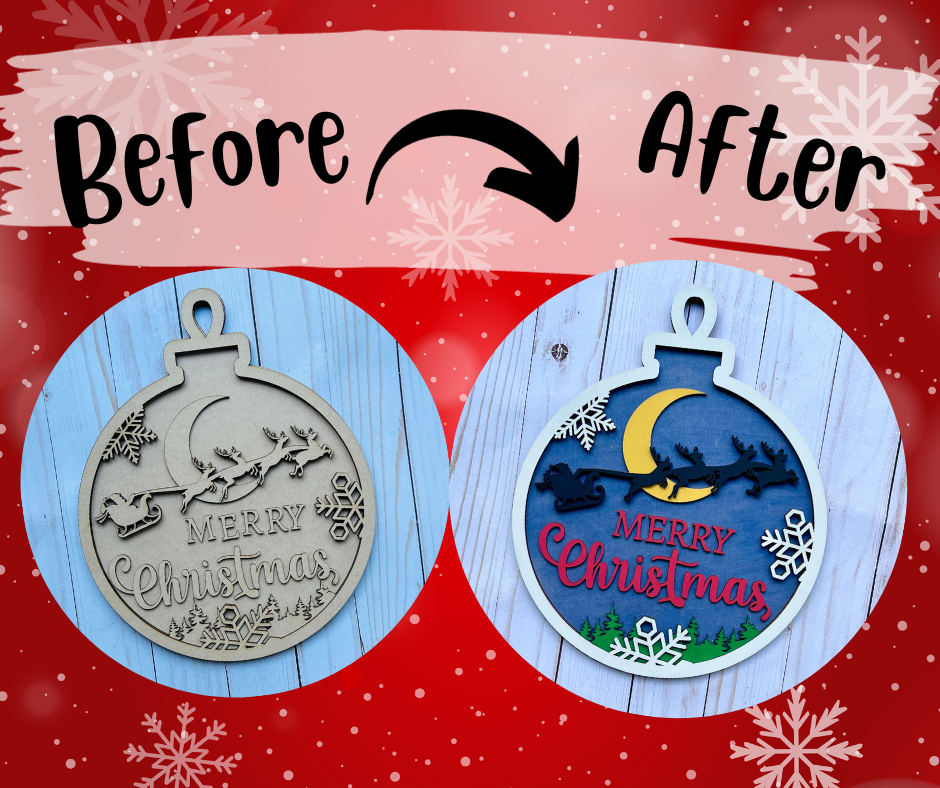 Before and after sample of the sign.
