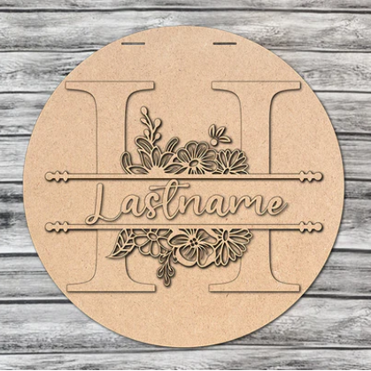 Unfinished DIY sign for crafters that you will receive.