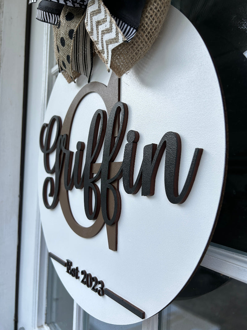 Showing the 3d layers of the finished sign.