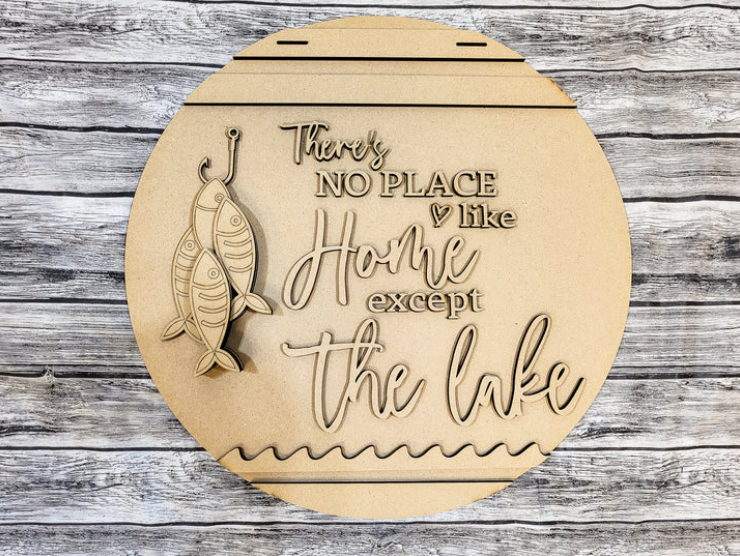 Unfinished DIY sign for crafters that you will receive.