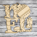 Unfinished DIY sign for crafters that you will receive.