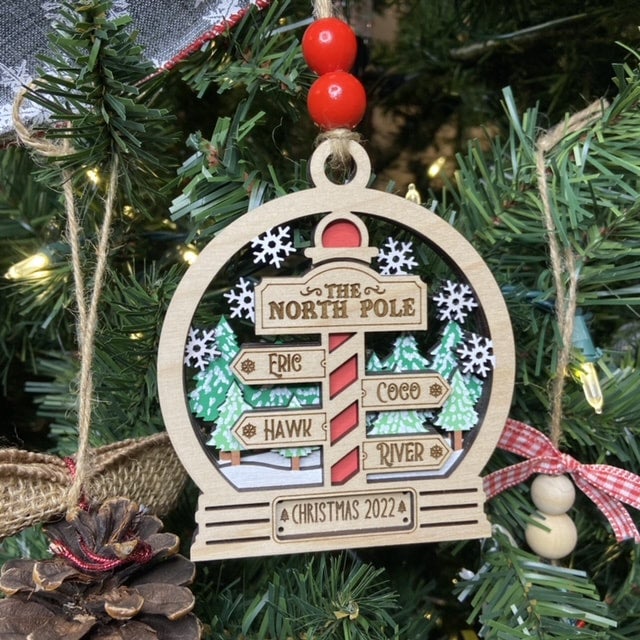North Pole Family Ornament.
