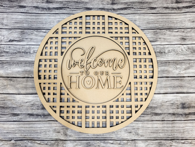 Unfinished DIY sign for crafters that you will receive.