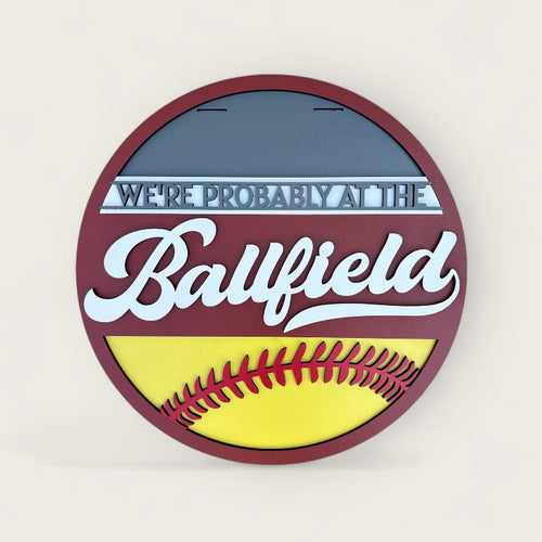 Softball sign without a bow.