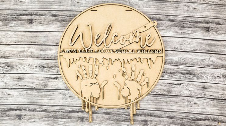 Unfinished DIY sign for crafters that you will receive.