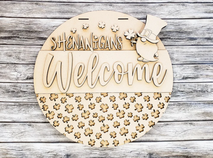 Unfinished DIY sign for crafters that you will receive.