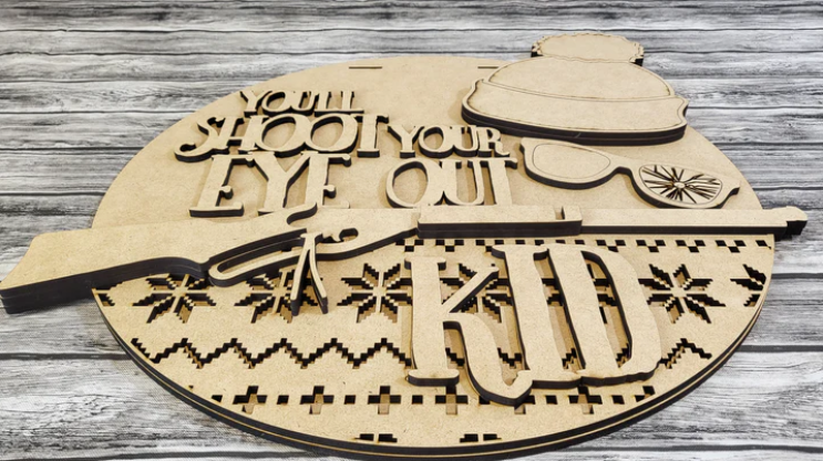 Unfinished DIY sign for crafters that you will receive.