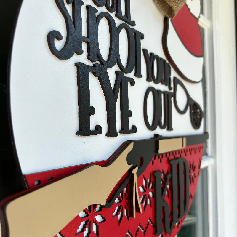 Showing the 3d layers of the finished sign.