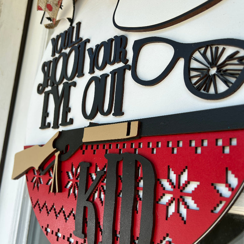 Showing the 3d layers of the finished sign.