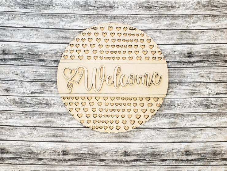 Unfinished DIY sign for crafters that you will receive.