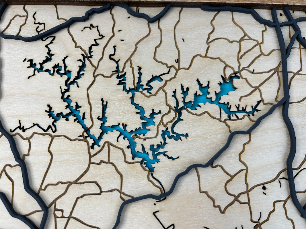 The water layer is painted blue.