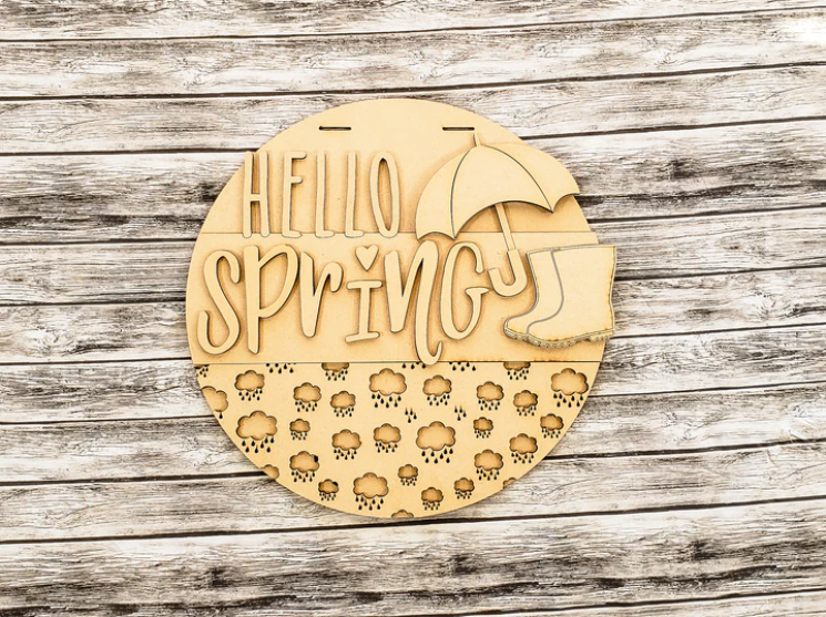 Unfinished DIY sign for crafters that you will receive.