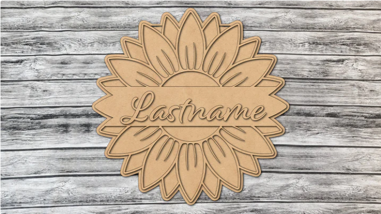 Unfinished DIY sign for crafters that you will receive.