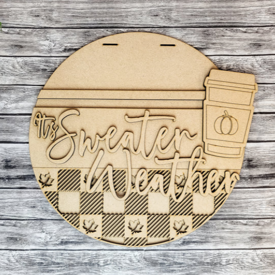 Unfinished DIY sign for crafters that you will receive.