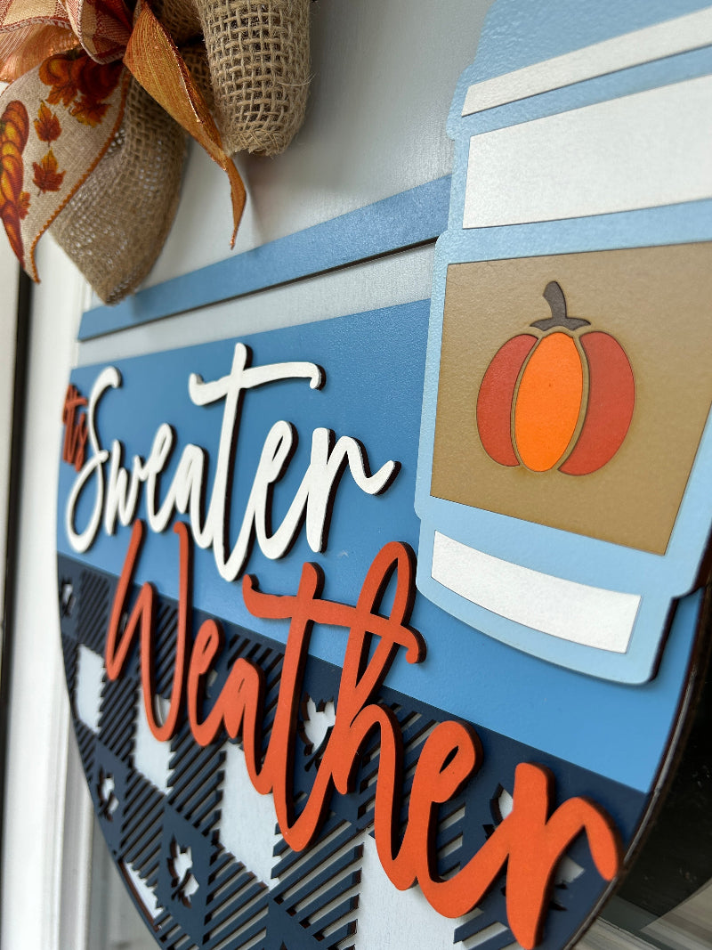 Showing the 3d layers of the finished sign.