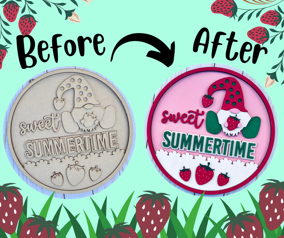 Before and after sample of the sign.