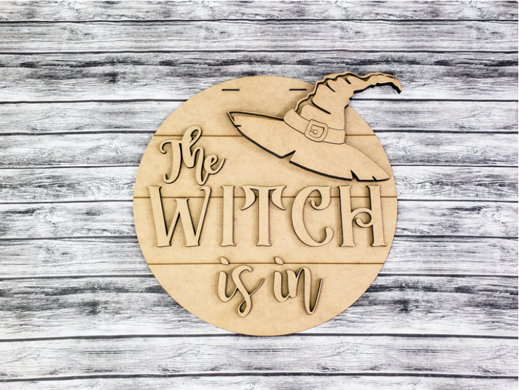Unfinished DIY sign for crafters that you will receive.
